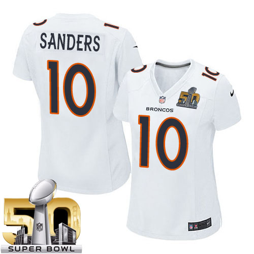 Women's Game Emmanuel Sanders Super Bowl 50 Bound Nike Jersey White - #10 Event NFL Denver Broncos